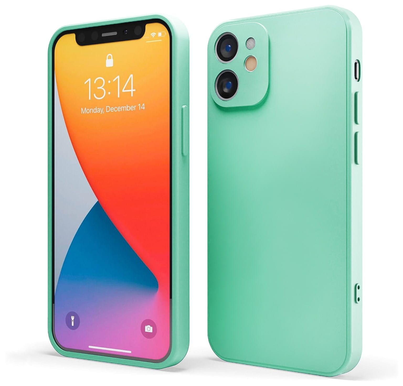 Etui Liquid Soft Silicone - Apple iPhone 12 - Miętowy Zielony