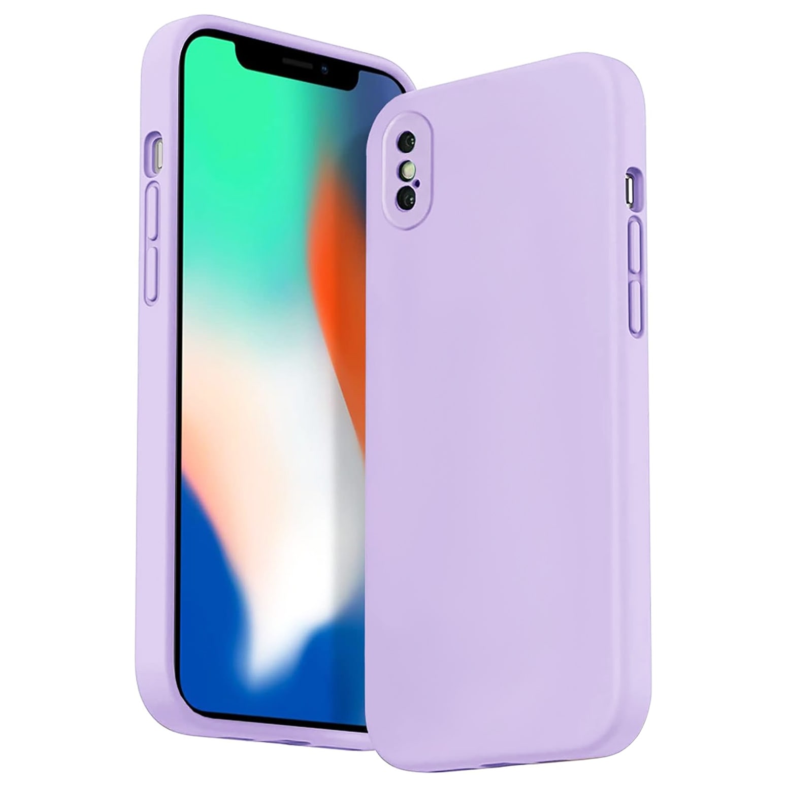 Etui Liquid Soft Silicone - Apple iPhone X / XS - Lawendowy