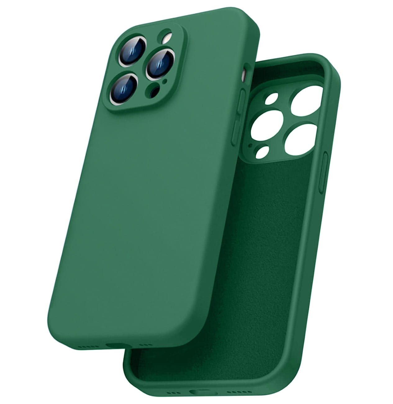 Etui Liquid Soft Silicone - Apple iPhone 14 Pro, ciemny zielony