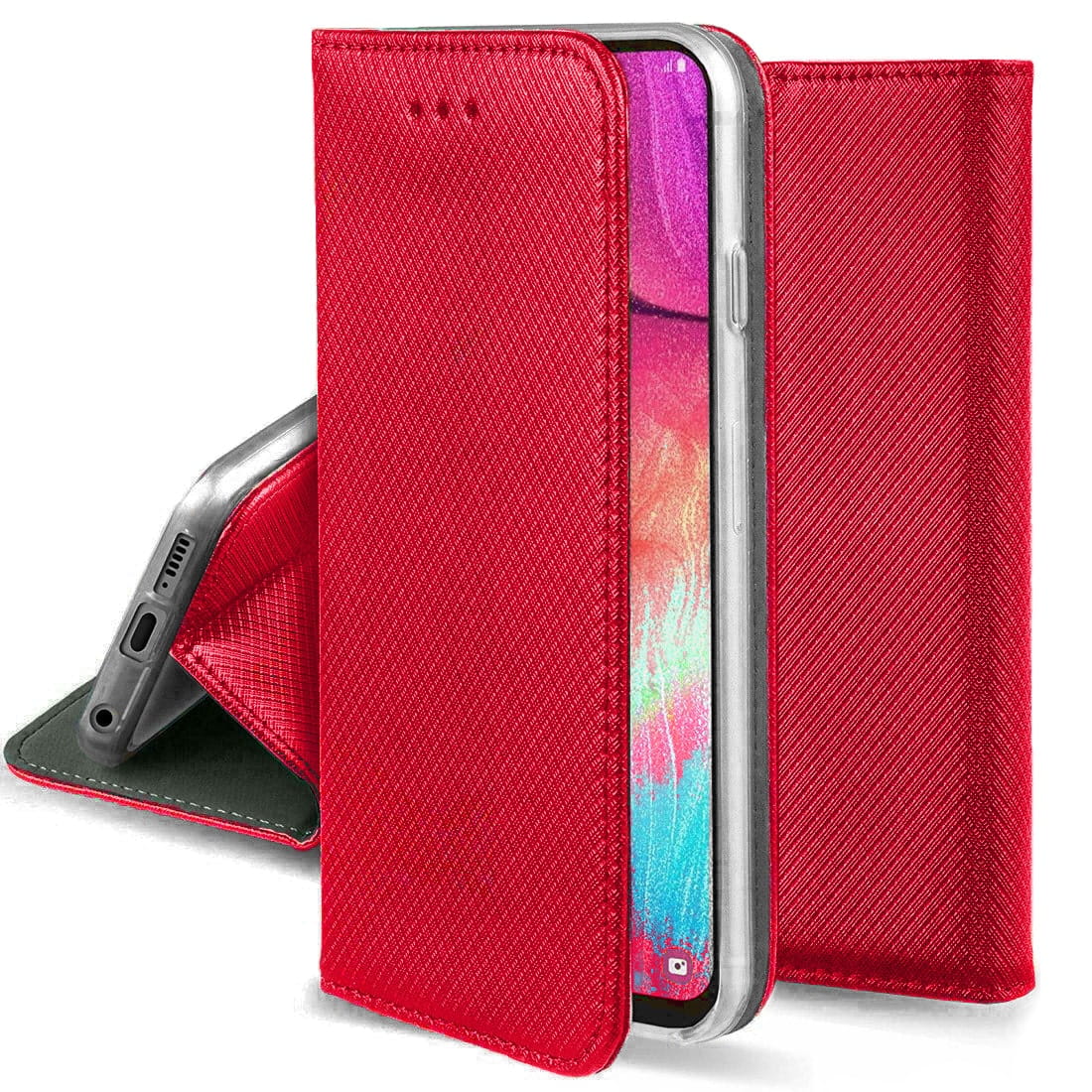 Etui Flip Skórzane Otwierane - Xiaomi 13 Pro 5G - Czerwone