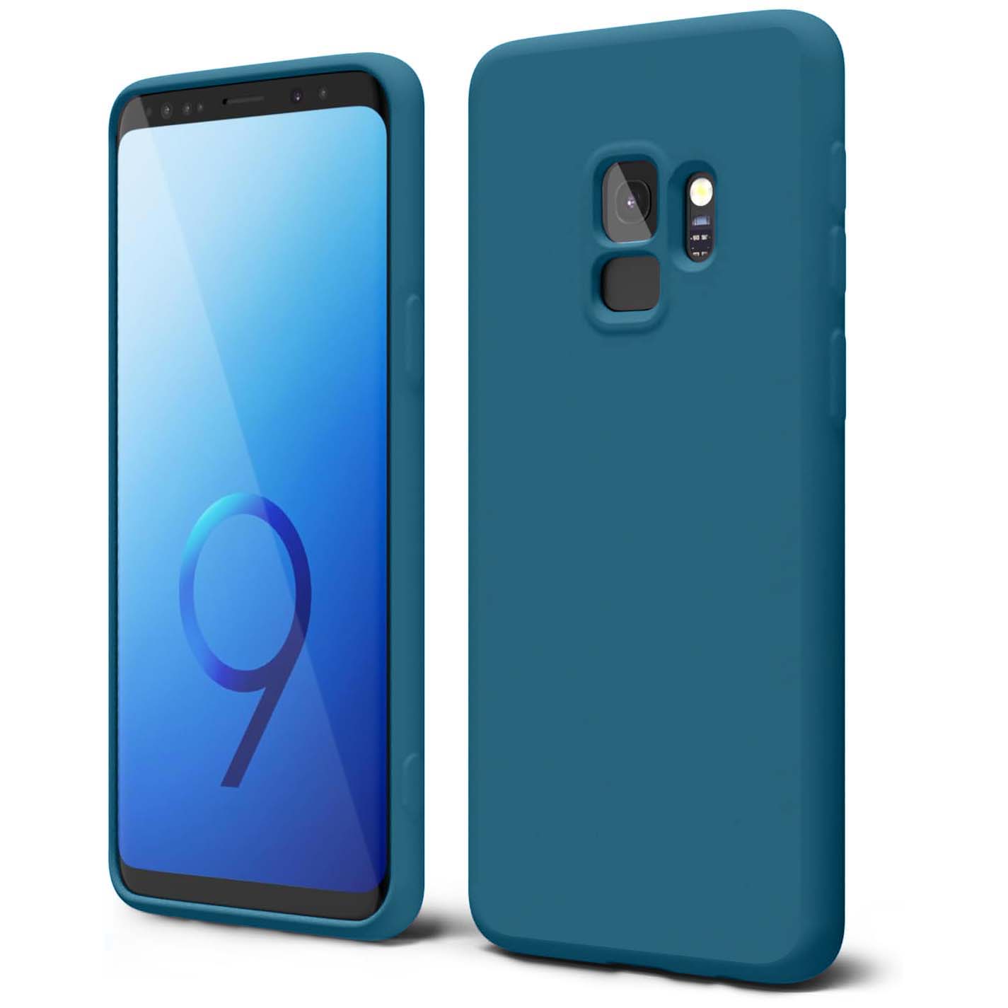 Etui Liquid Soft Silicone - Samsung Galaxy S9 - Granatowy