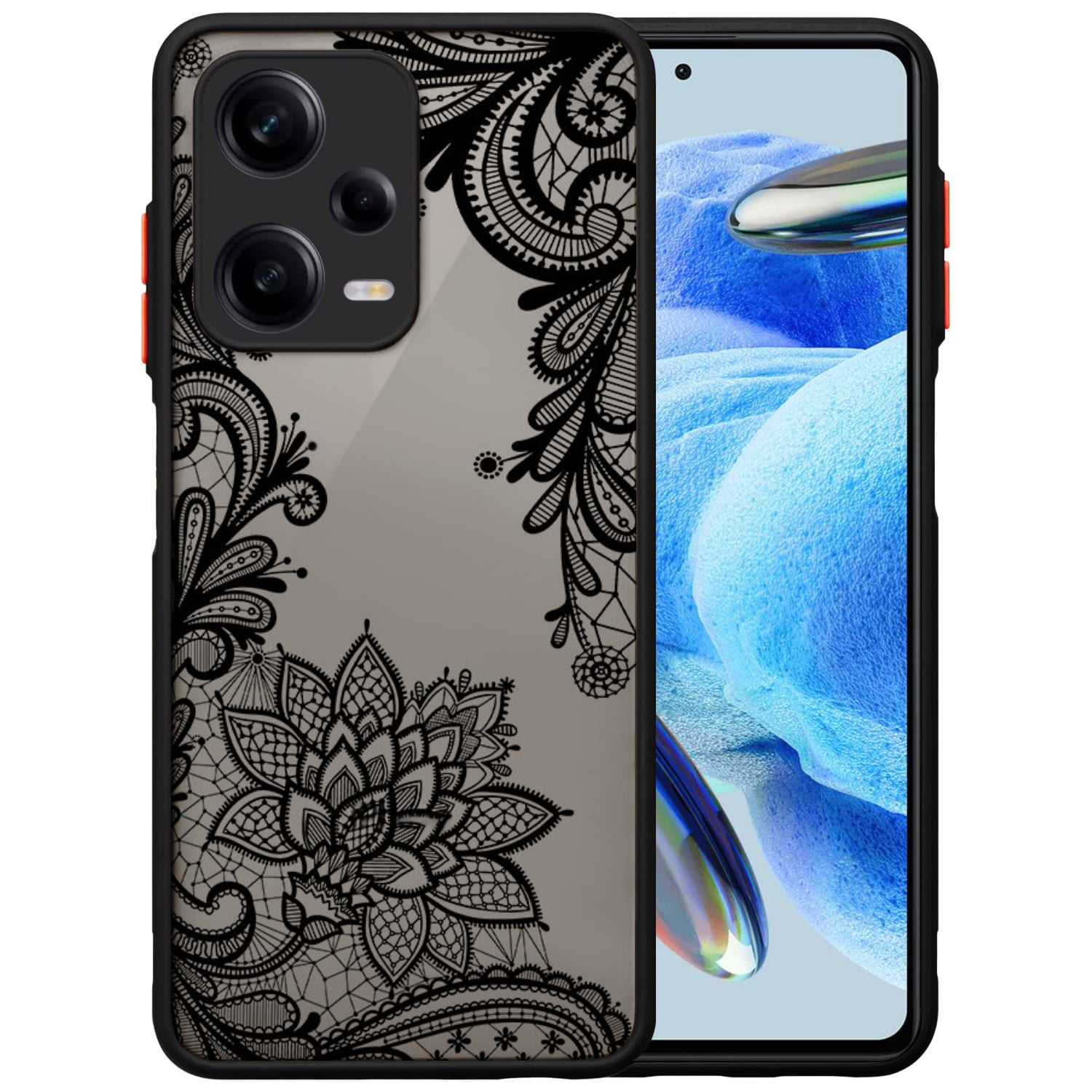 Etui w Kwiatowe, Koronkowe Ornamenty — ochrona i ozdoba dla Redmi Note 12 Pro 5G