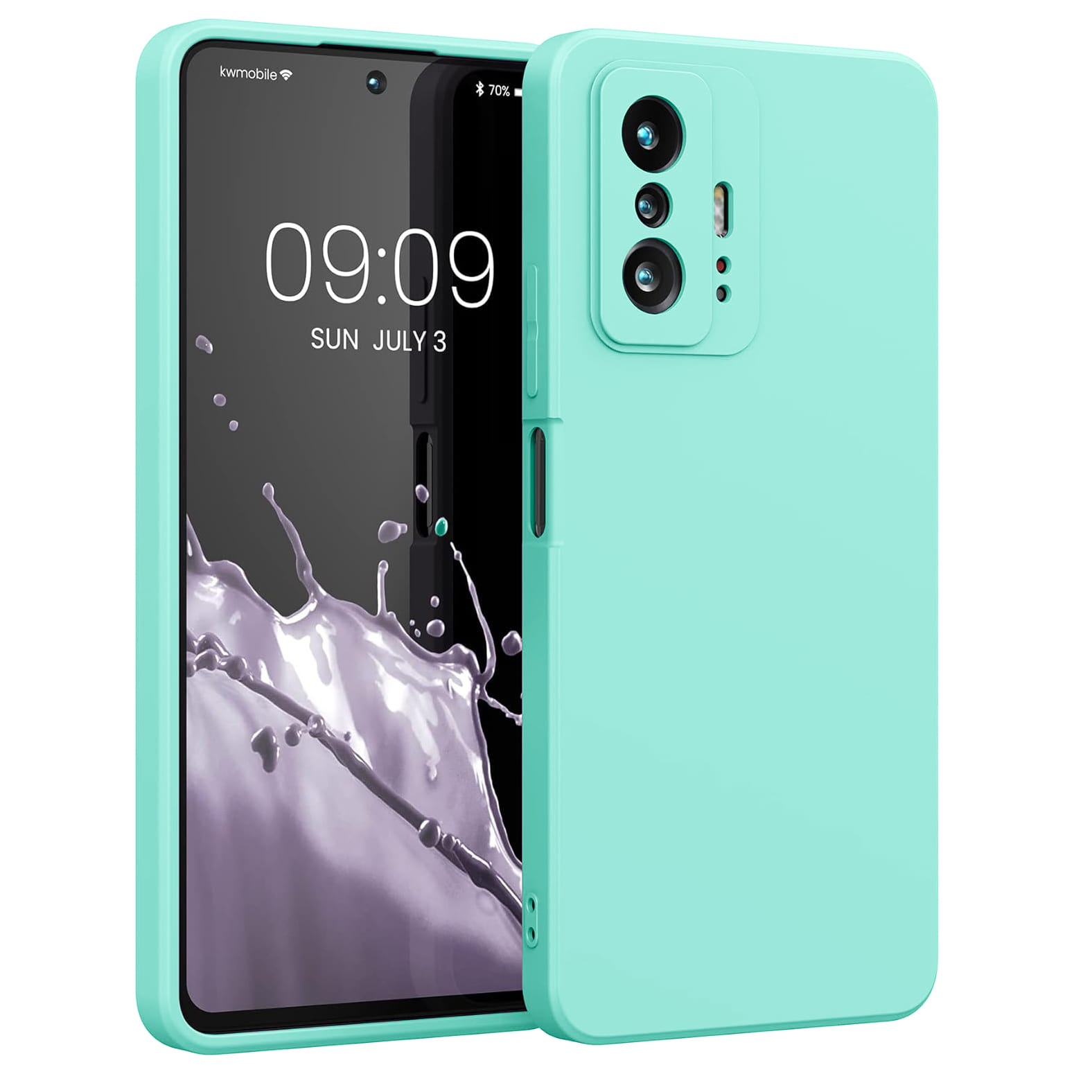 Etui Liquid Soft Silicone - Xiaomi 11T / 11T Pro - Miętowy