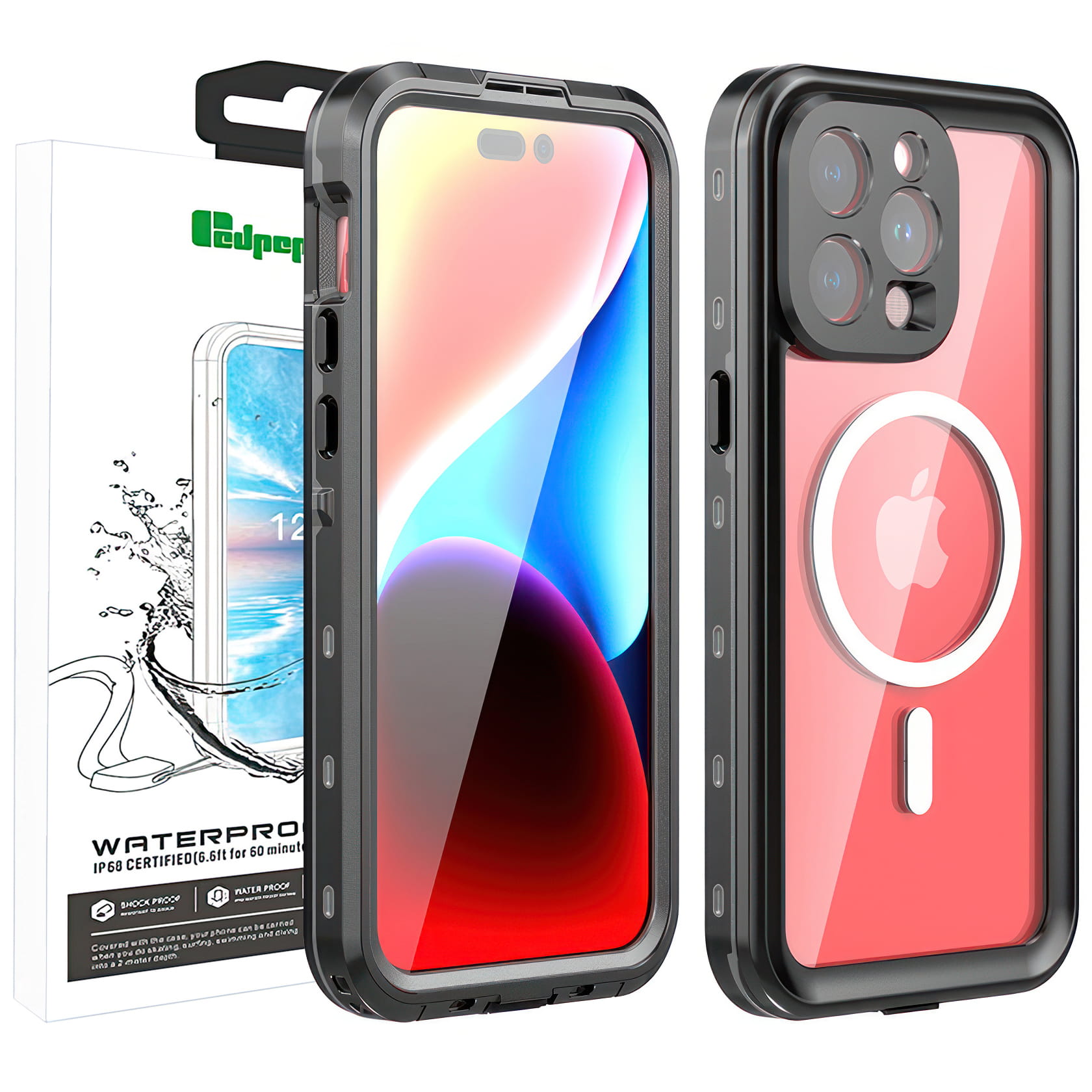 Redpepper® Etui Wodoodporne, Pancerne - iPhone 15 Pro Max