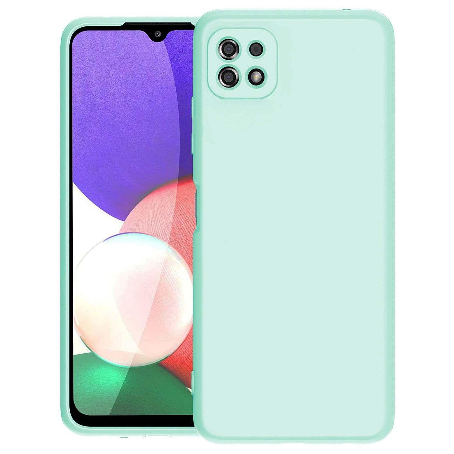 Etui Liquid Soft Silicone - Samsung Galaxy A42 5G - Miętowy