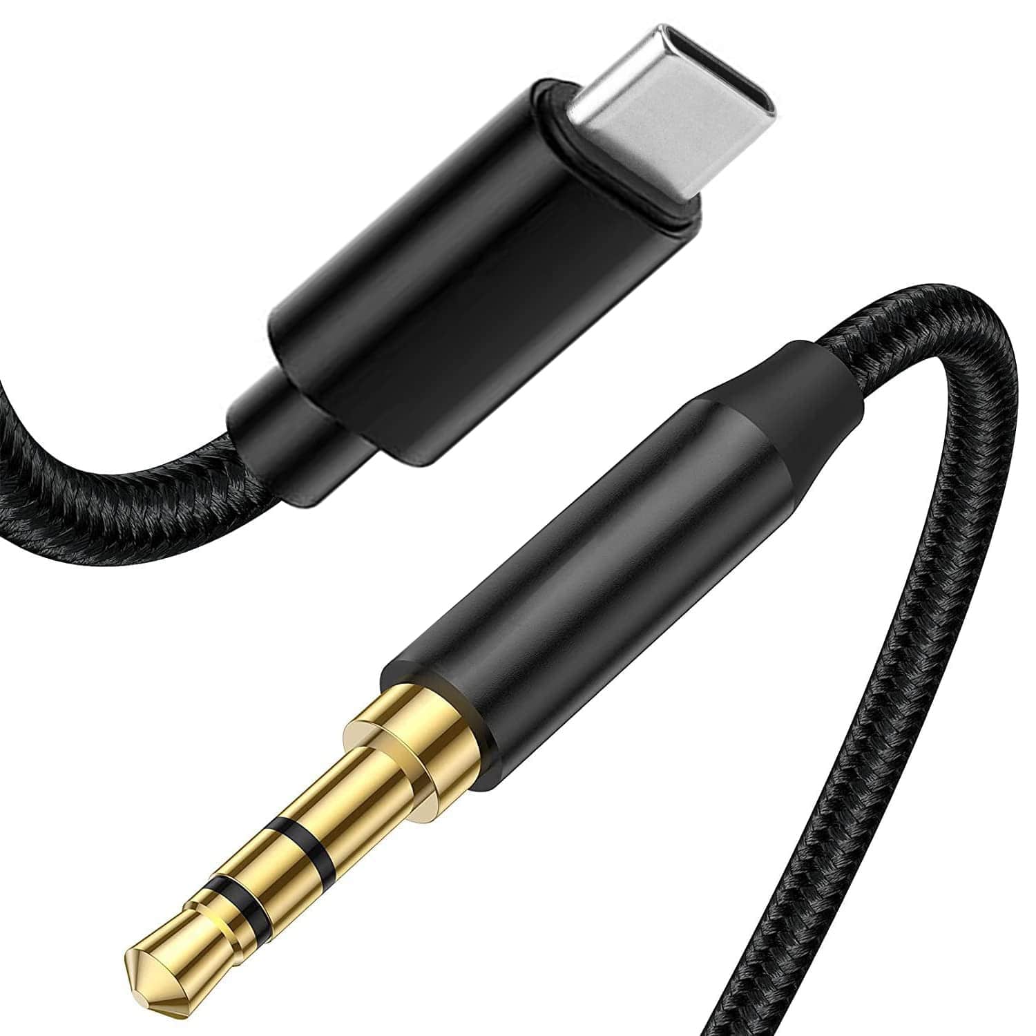 Kabel audio USB-C Mini Jack 3,5 mm 1 m Czarny