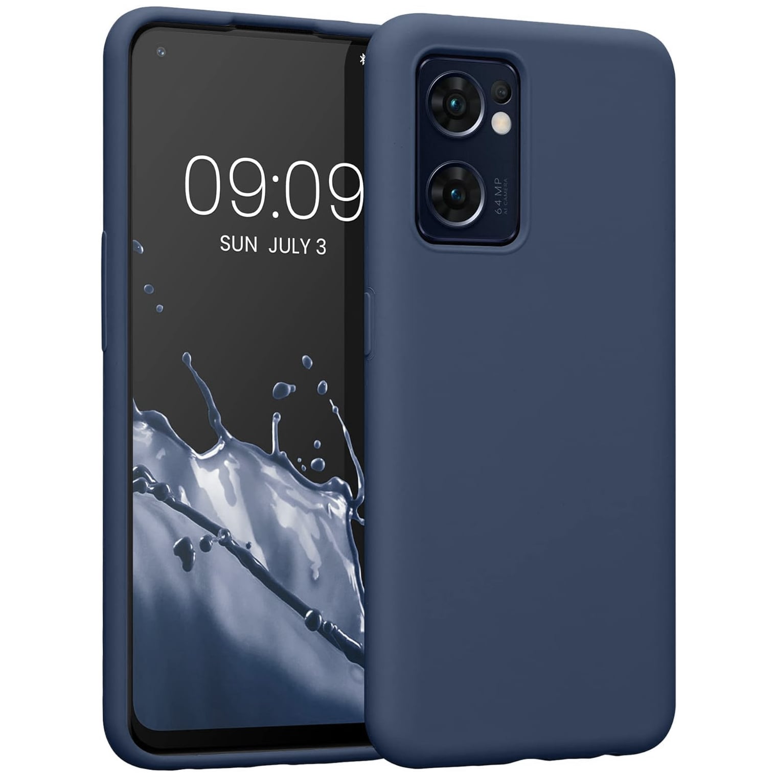 Etui Case Silikon Kolor do OPPO Find X5 Lite - Granatowy