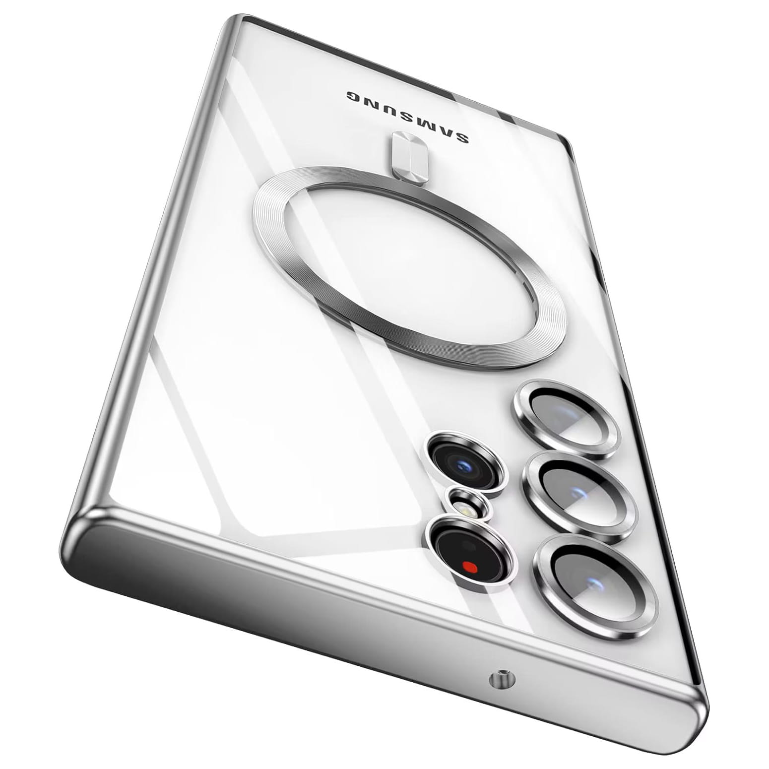 Etui Magsafe Cam Do Samsung Galaxy S23 Ultra 5G Srebrny
