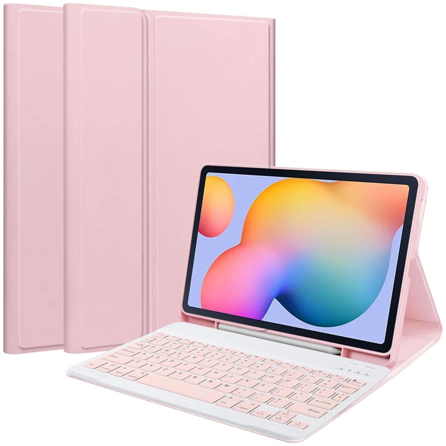 Etui Z Klawiaturą Do Samsung Galaxy Tab S6 Lite 10.4 Różowe