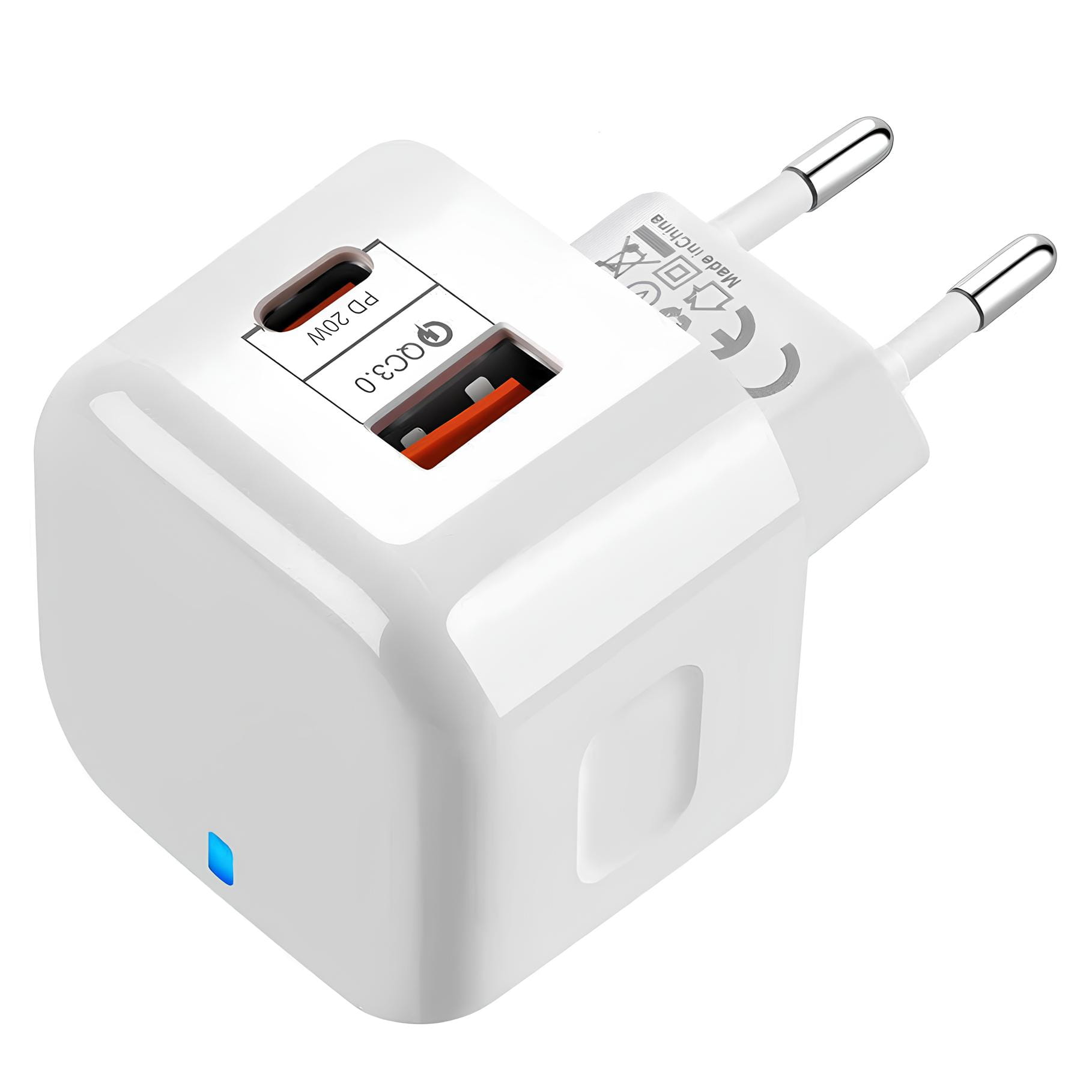 Szybka Ładowarka Sieciowa Kostka QC 3.0 PD 20W USB C Do Telefonu