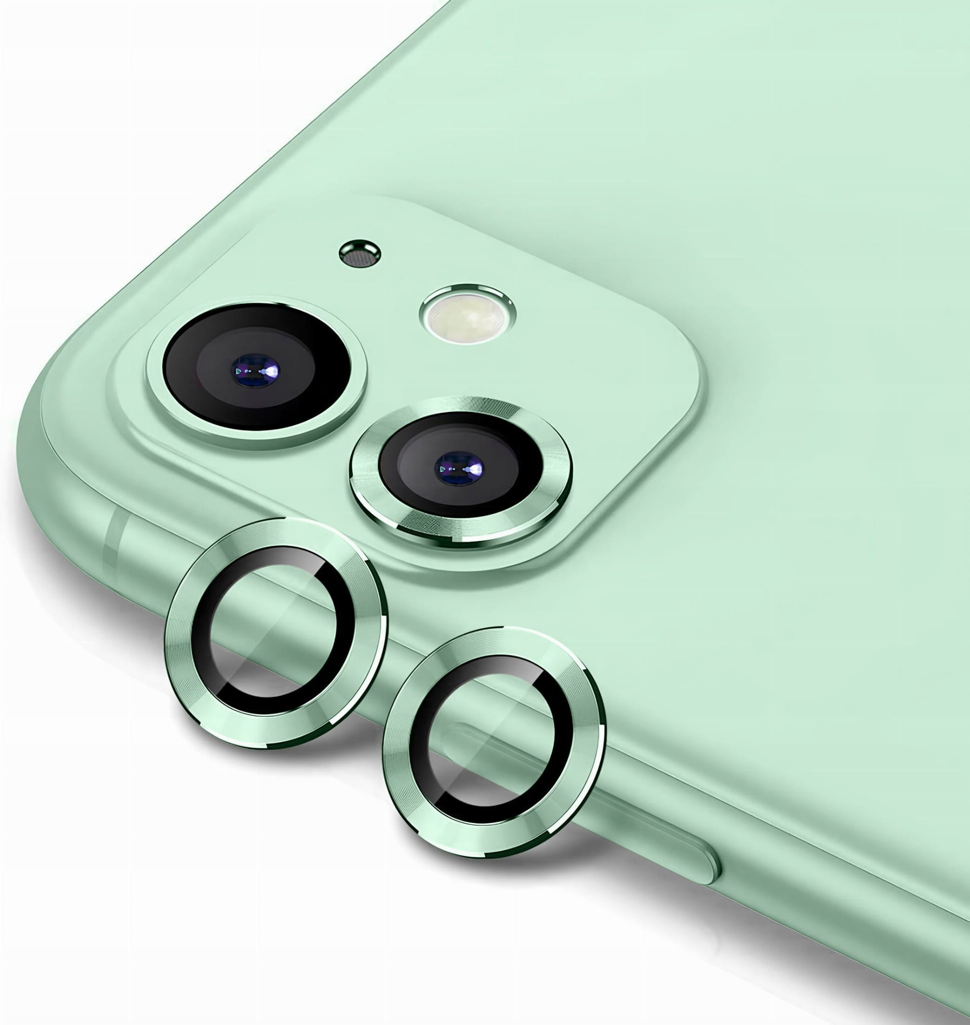 Ring Szkło Na Aparat Kamerę Do iPhone 12 Jasnozielony