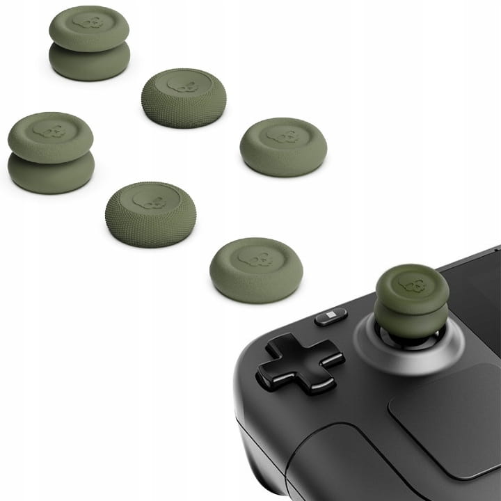 Zestaw Skullco 6x Nakładki Gripy do Steam Deck - Zielony