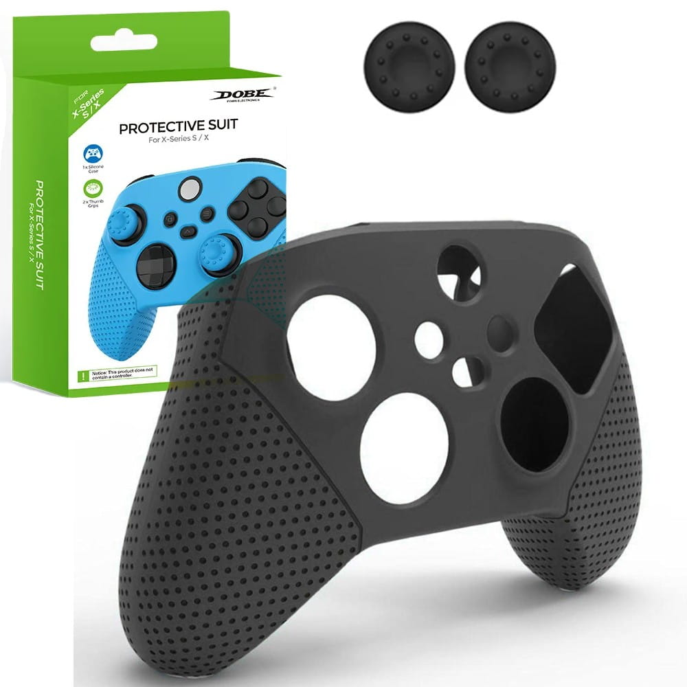 Etui silikonowe na pada Xbox Series S / X — czarne, antypoślizgowe