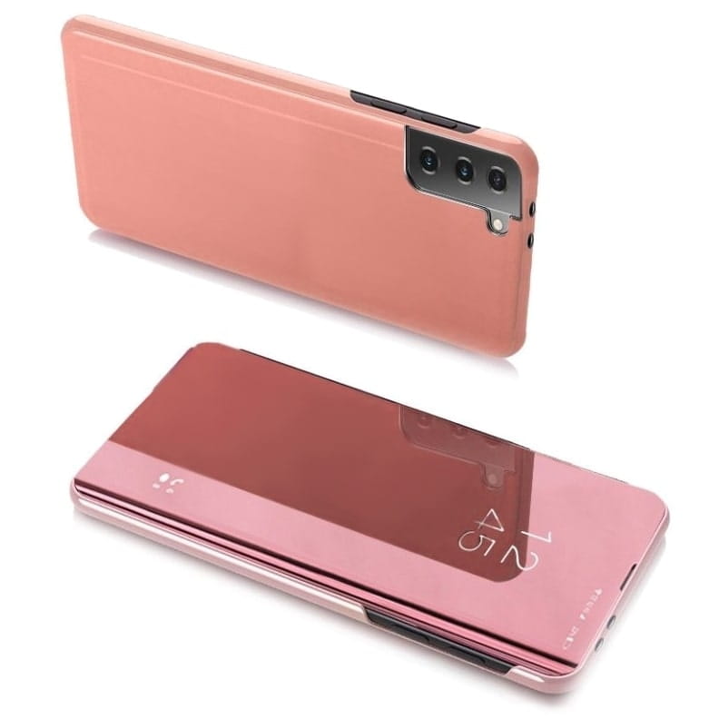 Etui z Klapką Clear View Cover - Samsung Galaxy S21 FE 5G Różowe