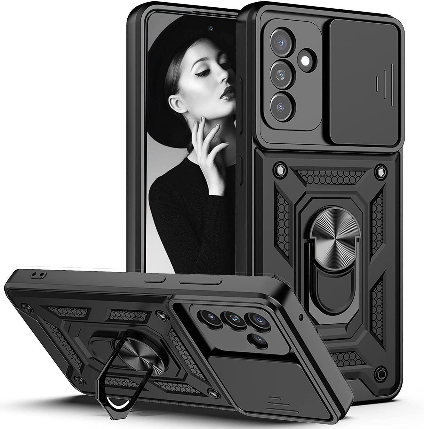 Etui Pancerne Slide Case - Samsung Galaxy A55 — ochrona z ringiem