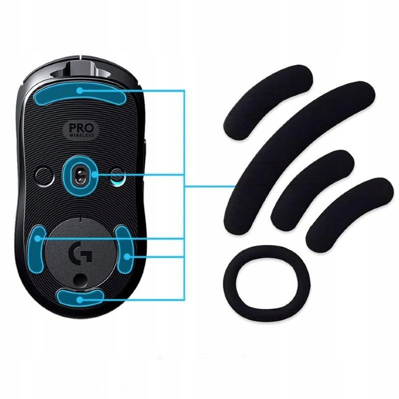 Ślizgacze do Logitech G Pro Wireless - płynny ślizg z powłoką teflonową