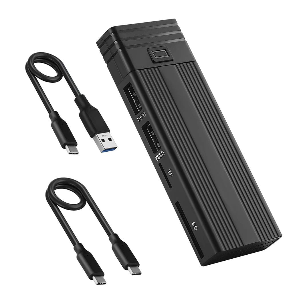 Obudowa do Dysku M.2 NVME SSD 2w1 z HUB USB 3.2 Gen2 + Czytnik Kart SD - szybki transfer