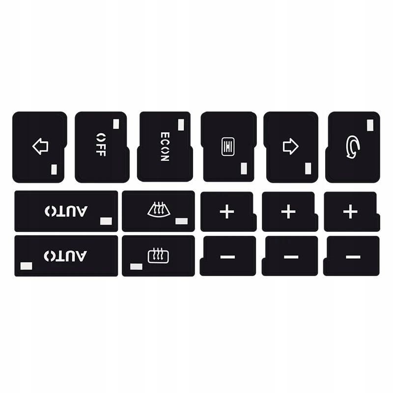 Audi A4 B6 B7 Naklejki Naprawcze na Panel Klimy Czarne