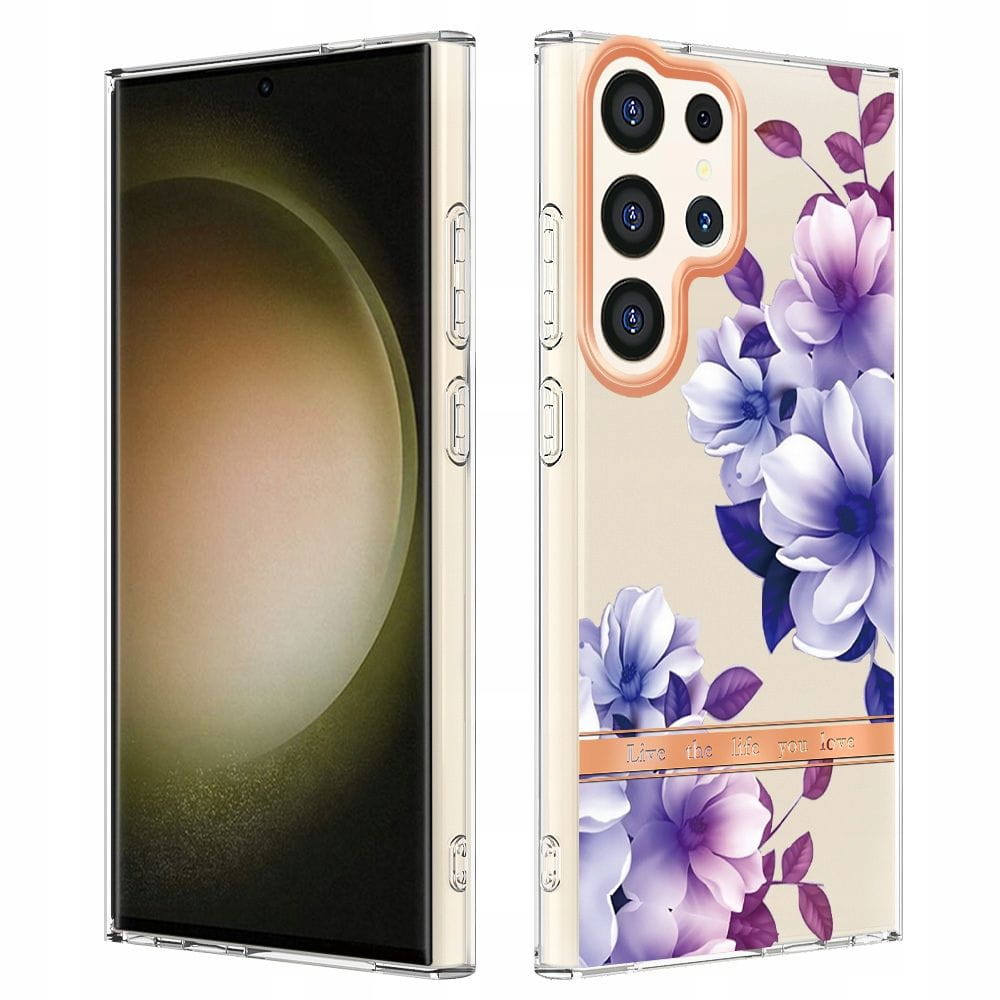 Etui Kwiatowe - Fioletowe - Samsung Galaxy S23 Ultra — ochrona i styl