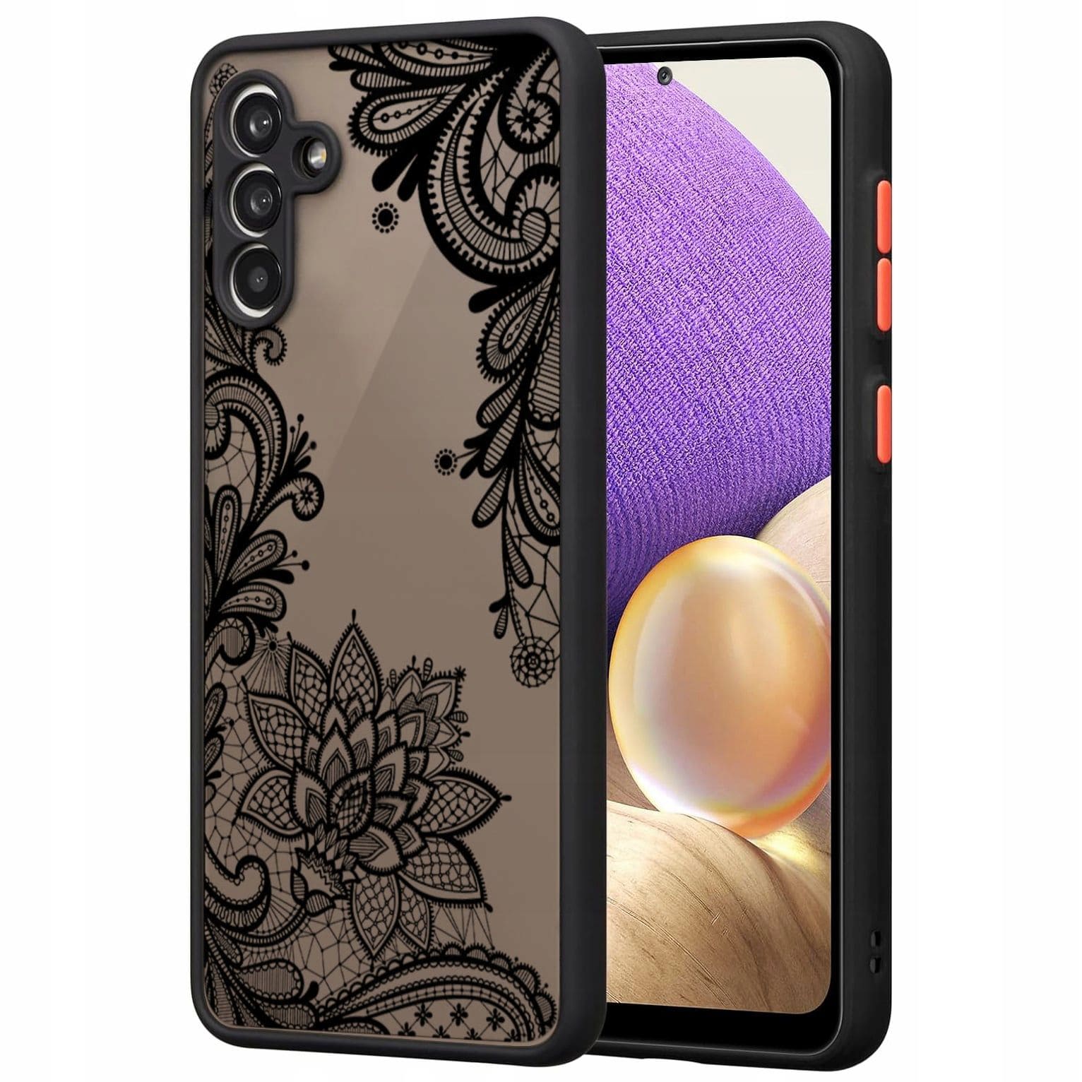  Etui w Kwiatowe, Koronkowe Ornamenty - Samsung Galaxy S24