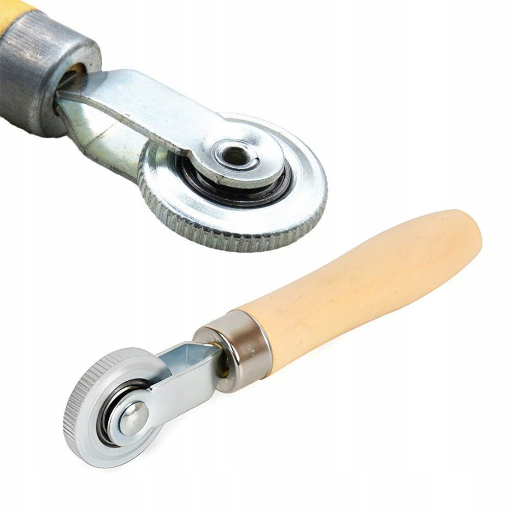 Rolka Dociskowa do Łatek, Dętek, Opon z Łożyskiem - Drewniana - 3mm