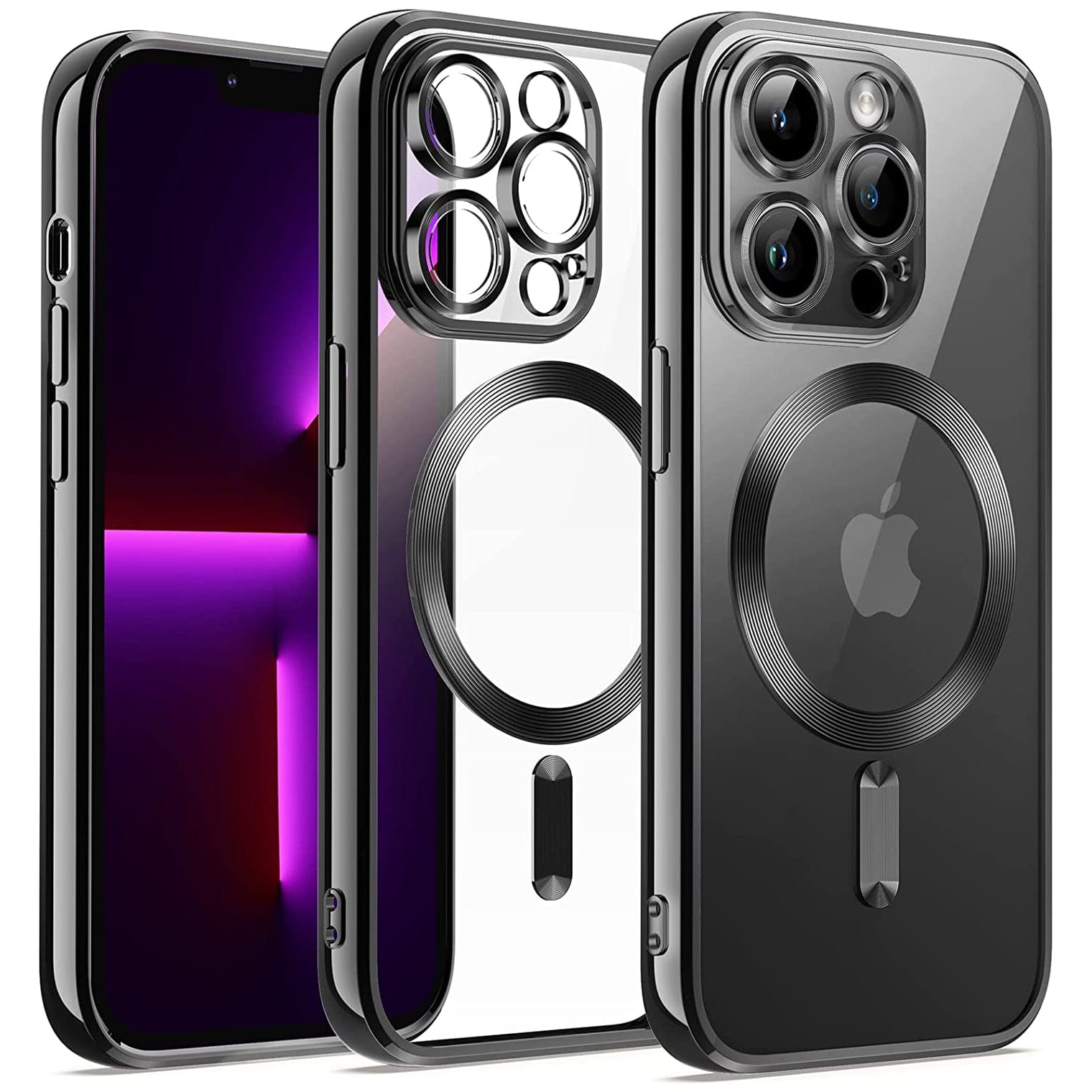 Etui Silikonowe Magsafe Camera Protect - iPhone 12 Pro  - Czarne 