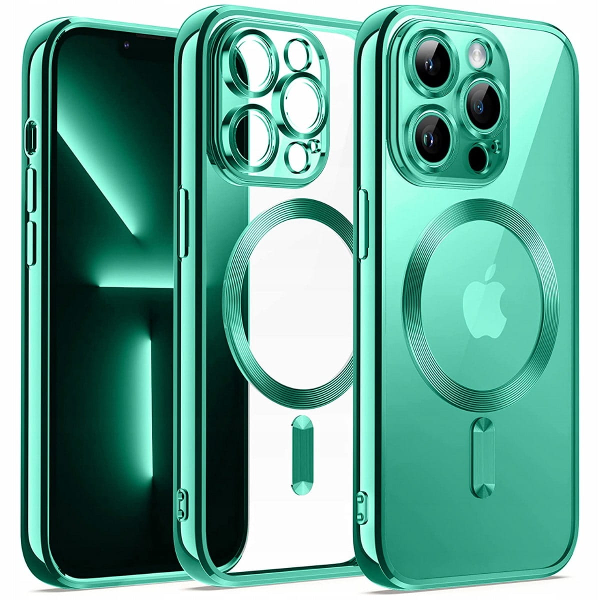 Etui Silikonowe Magsafe Camera Protect - iPhone 12 Pro - Zielone