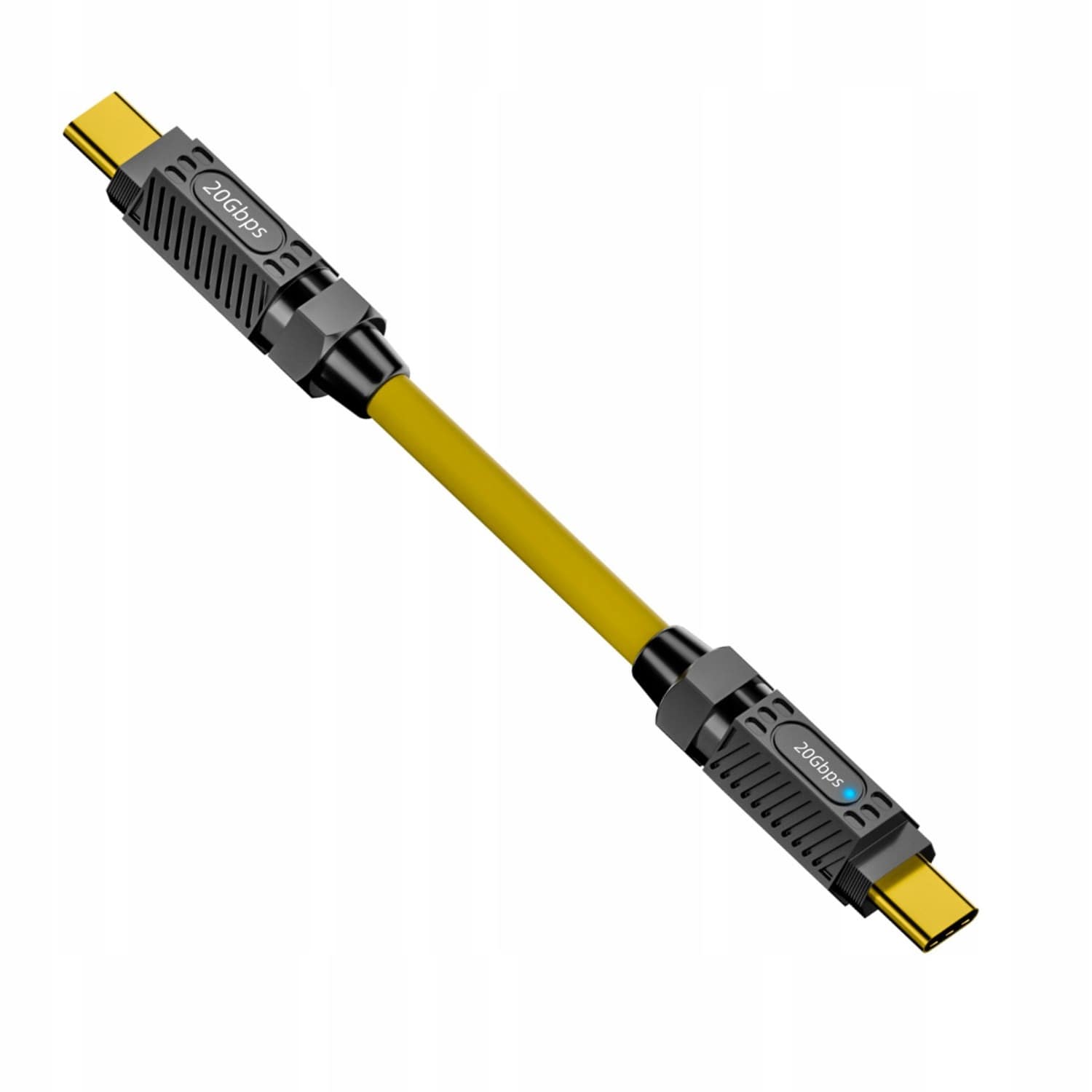 Wzmacniany Kabel USB-C do USB-C Męski - 20GBPS 140W 8K 60Hz - 20cm 