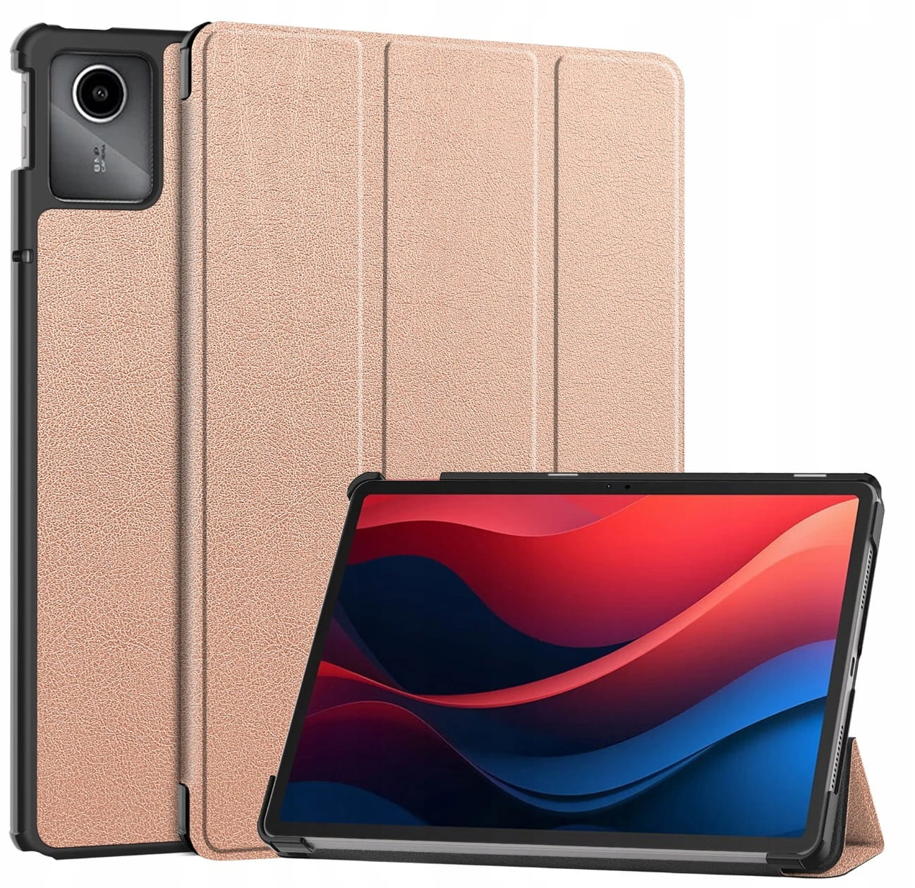 Etui do Lenovo Tab M11 - różowe, cienkie i z podstawką