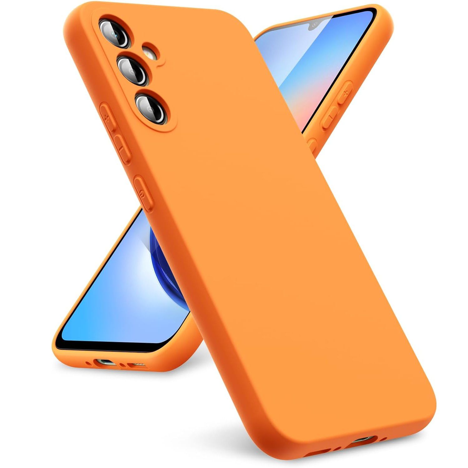 Etui Liquid Soft Silicone - Samsung Galaxy A55 5G, pomarańczowe