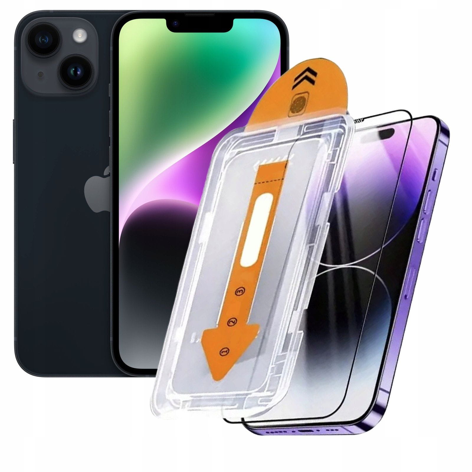 Szkło Hartowane z Ramką Montażową na Ekran - Apple iPhone 14