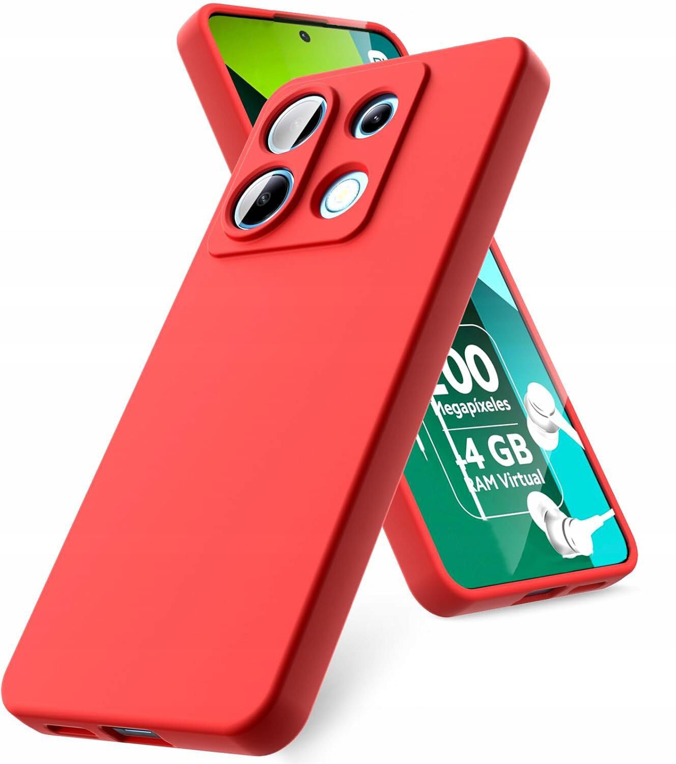 Etui Liquid Soft Silicone - Xiomi Redmi Note 13 Pro 5G - Czerwone 