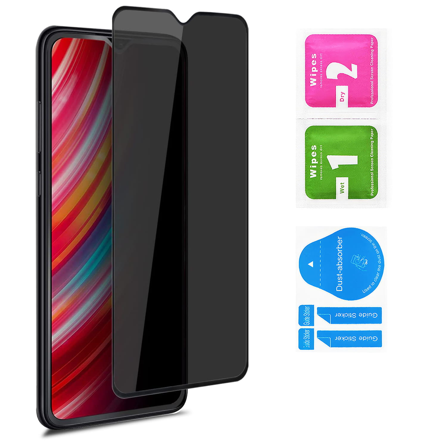 Szkło Hartowane 5D Anti Spy, Prywatyzujące - Xiaomi Redmi Note 13 Pro 4G/5G