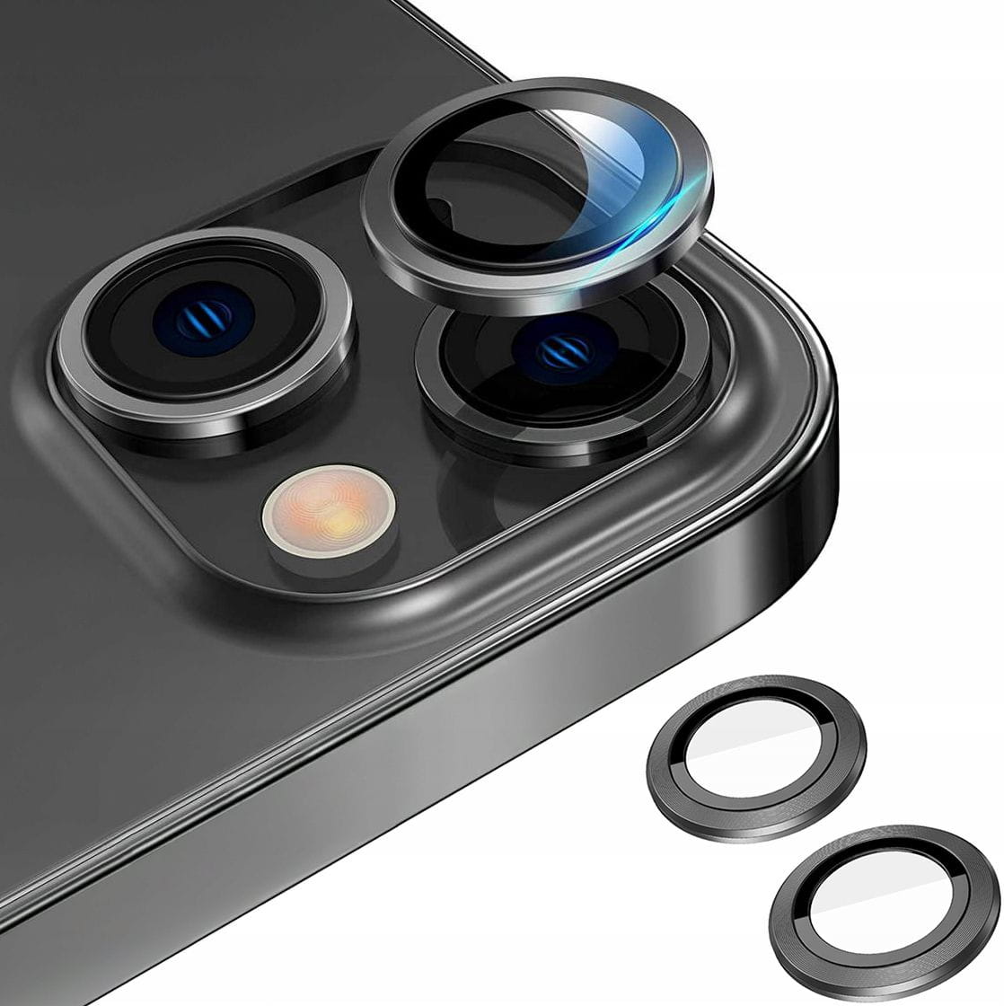 Ring ze szkłem na obiektyw — iPhone 15, komplet 2 szt.