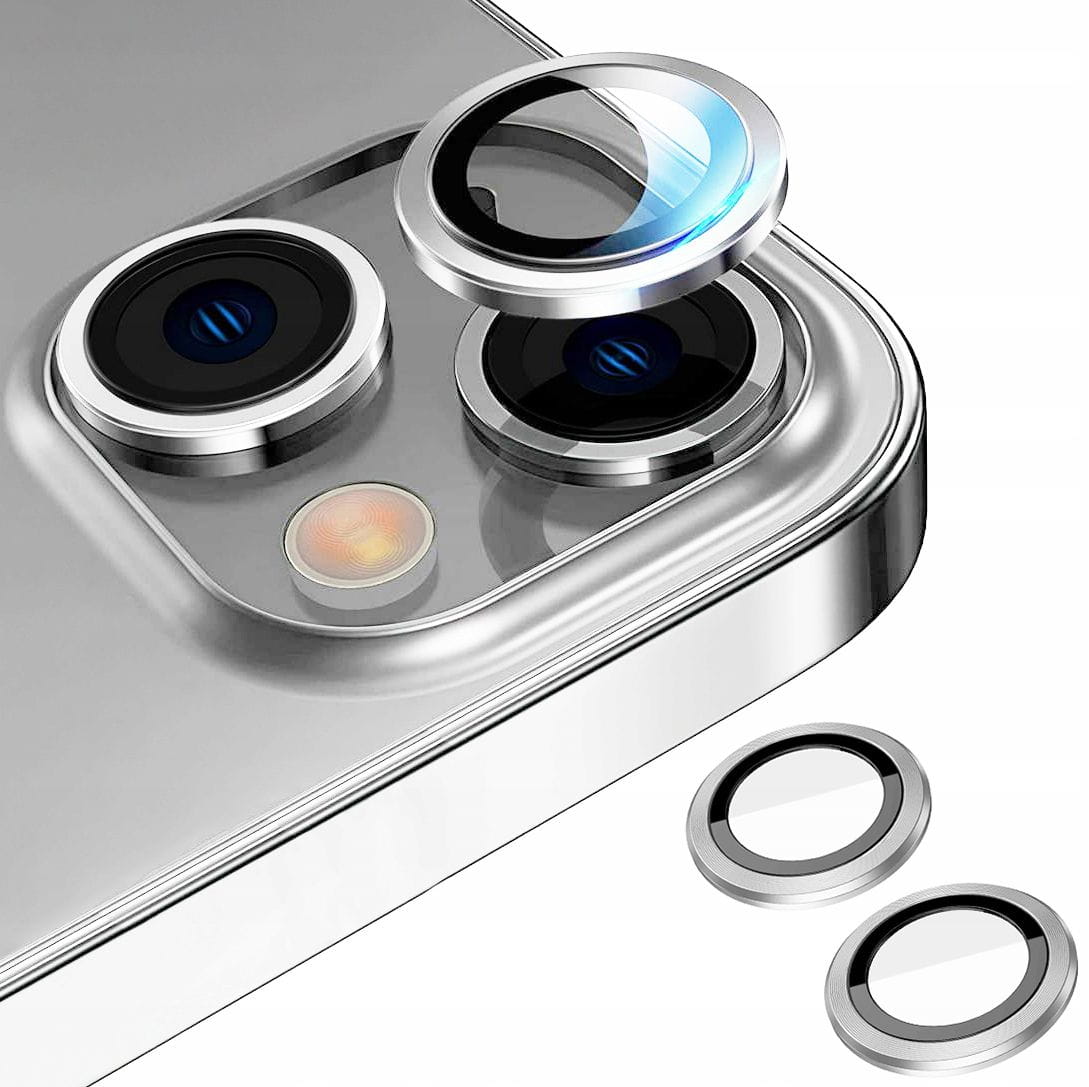 Ring ze Szkłem na Obiektyw Aparatu - iPhone 15 - ochrona i ozdoba