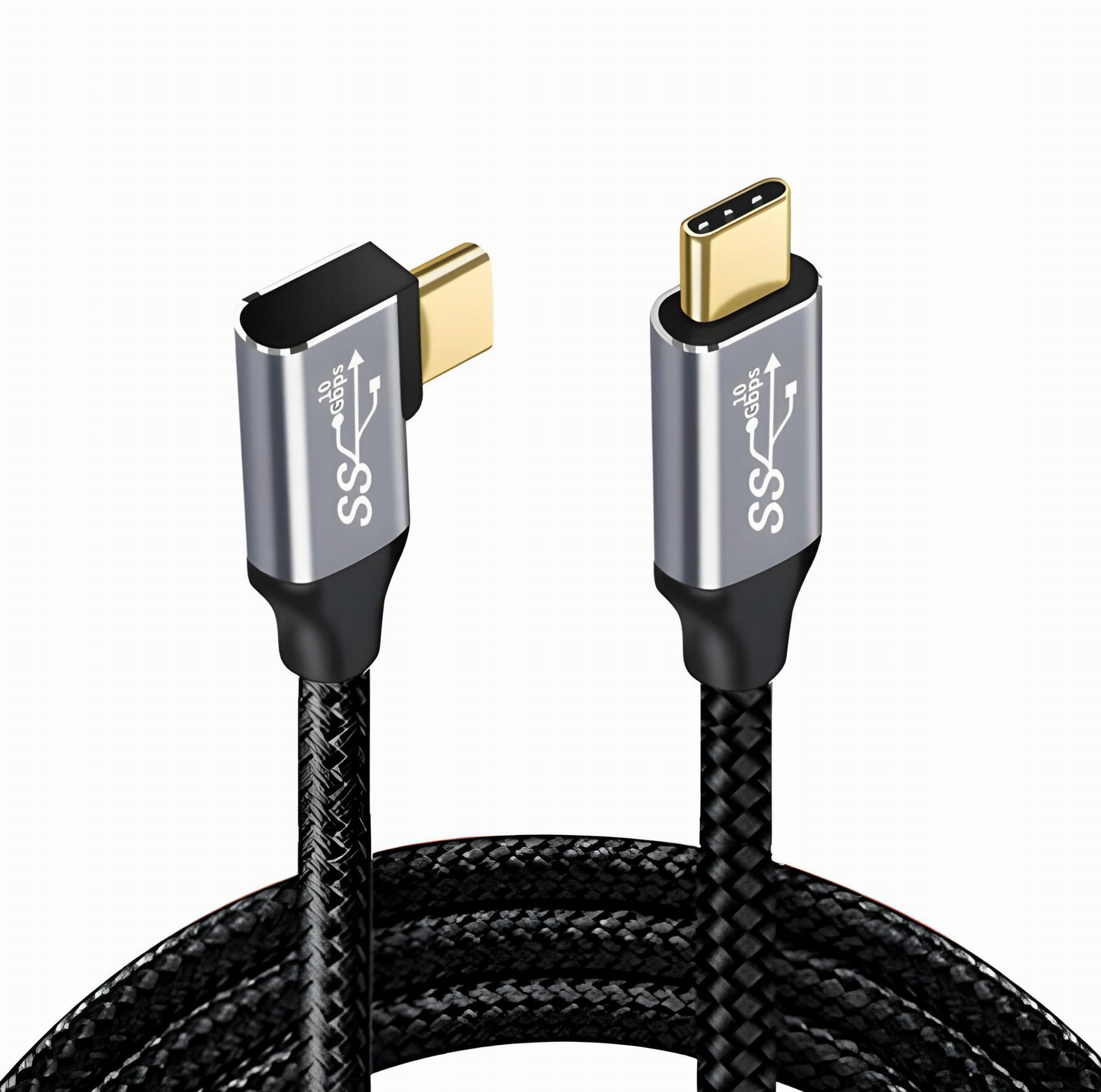 Kabel Pleciony Wzmacniany USB-C do USB-C - Męski 100W 60Hz QC4.0 10Gbps - 100cm