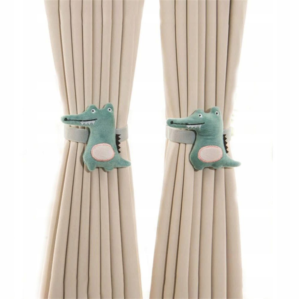 Upięcie Do Zasłon, Firan dla Dzieci - Krokodyle - Zielony - 2 szt.