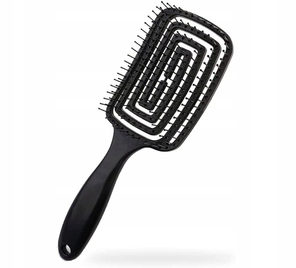 Szczotka do Rozczesywania Włosów i Masażu Głowy - Czarna
