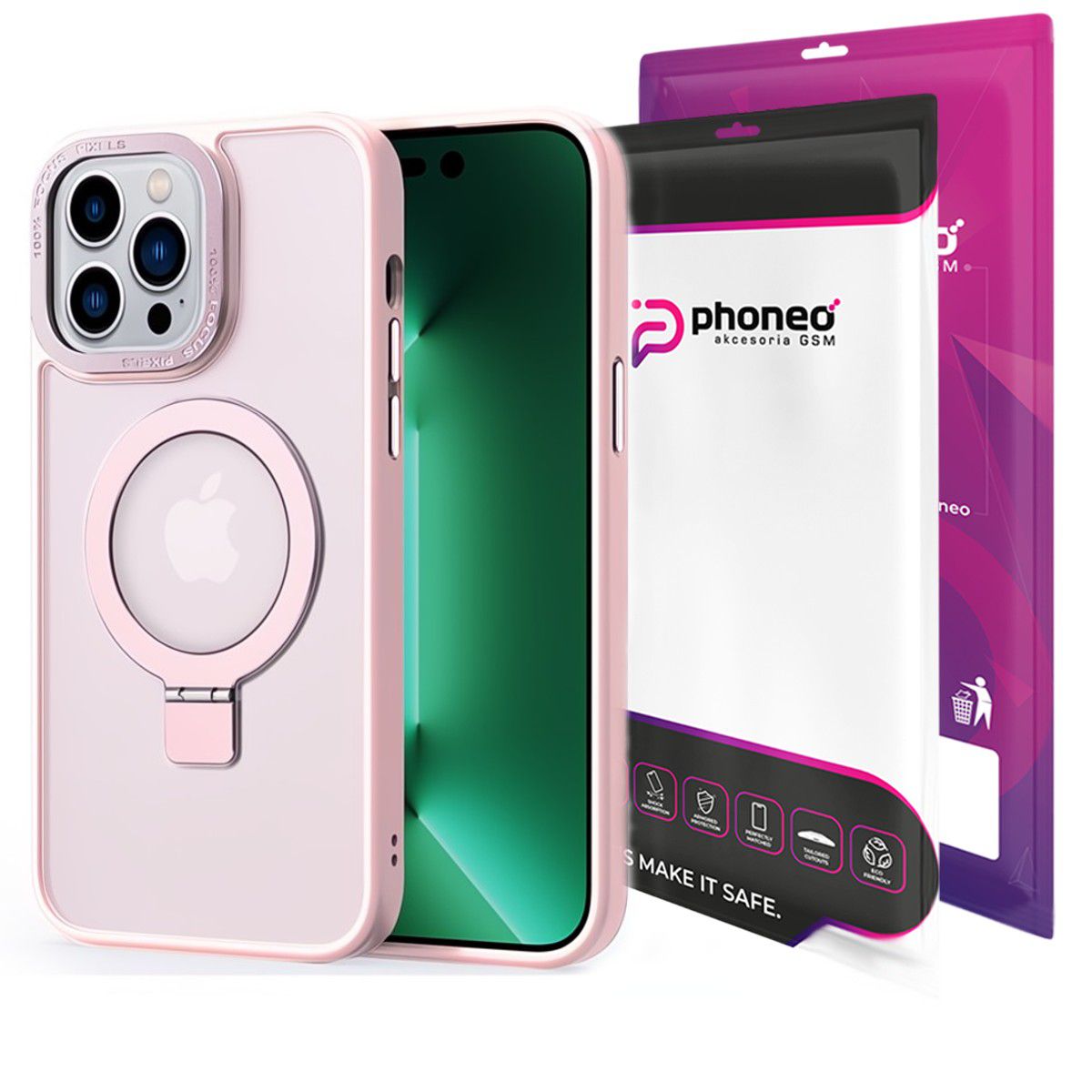 Etui Phoneo® Magcore Shield Case - iPhone 13 Pro Max - Różowe