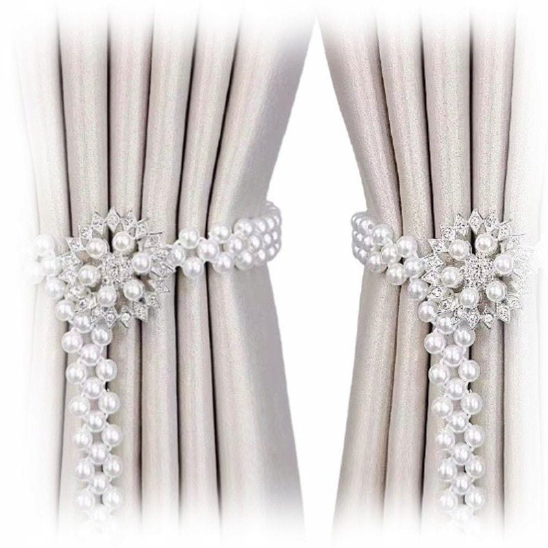 Upięcie Do Zasłon, Firan - Płatki - Srebrne - 2 szt.