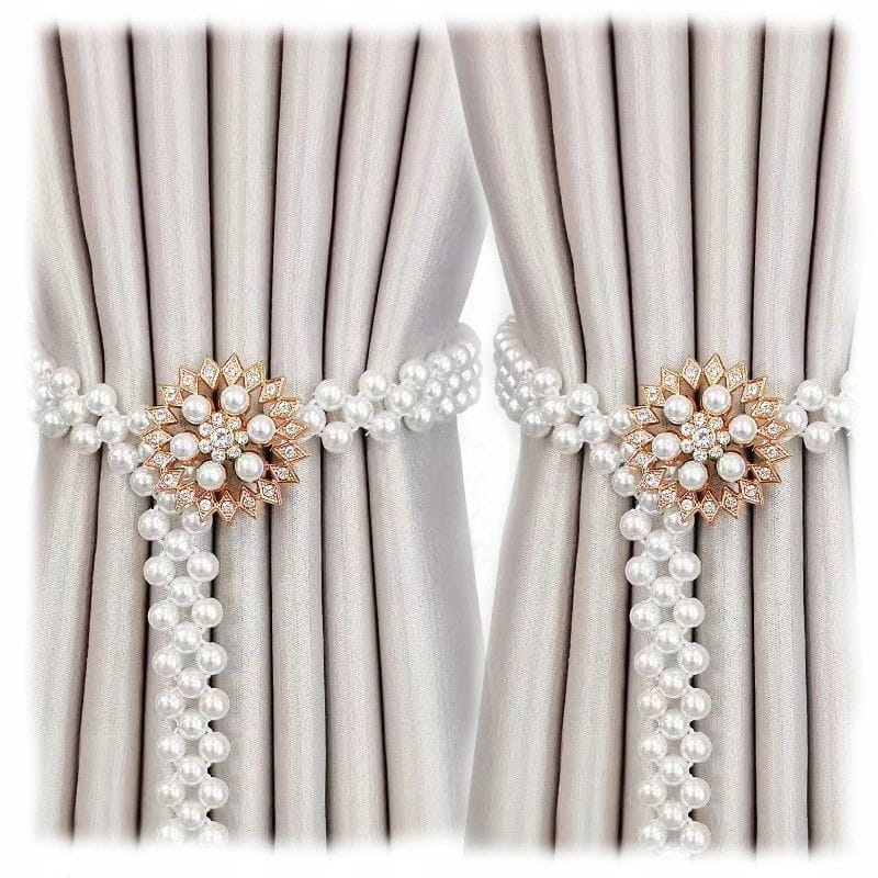 Upięcie Do Zasłon, Firan - Płatki - Złoty - 2 szt.