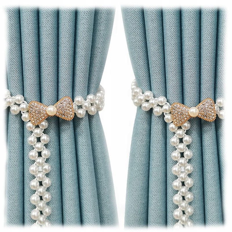 Upięcie Do Zasłon, Firan - Kokardki - Złoty - 2 szt.