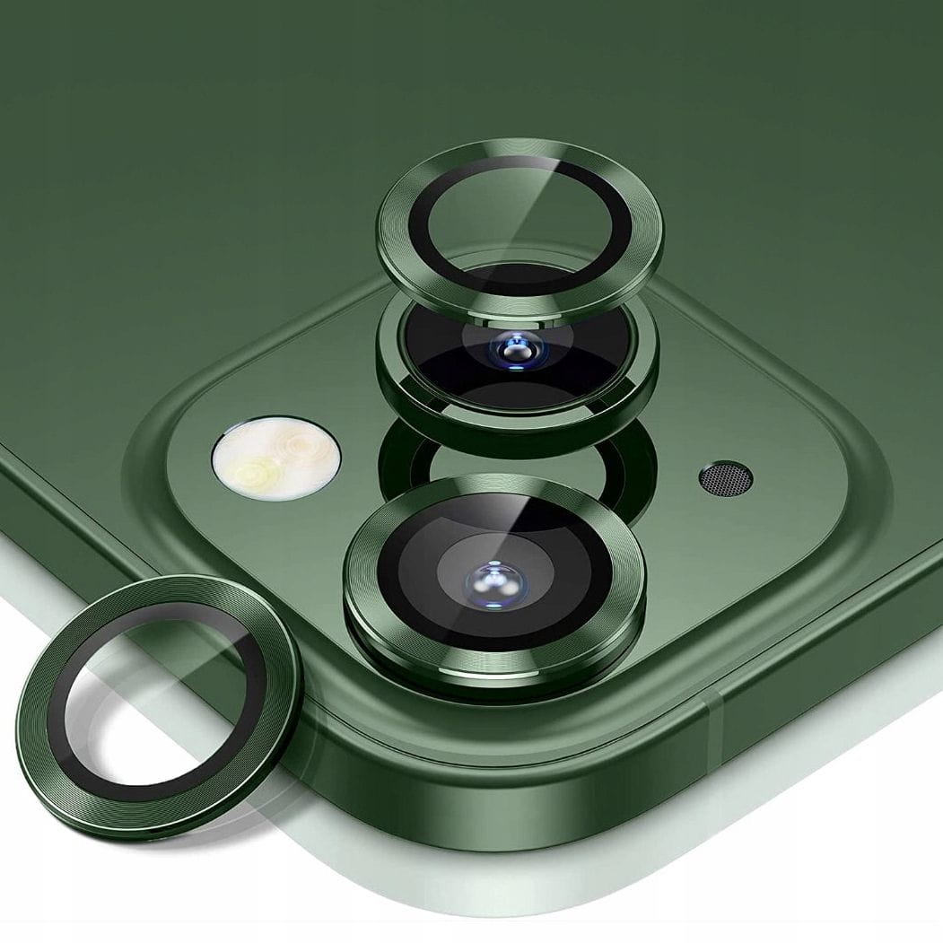 Ring ze Szkłem na Obiektyw Aparatu - iPhone 14  - Zielony