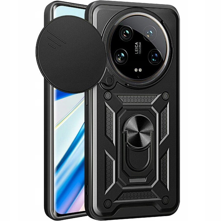 Etui Pancerne Slide Case - ochrona i ring dla Xiaomi 14 Ultra
