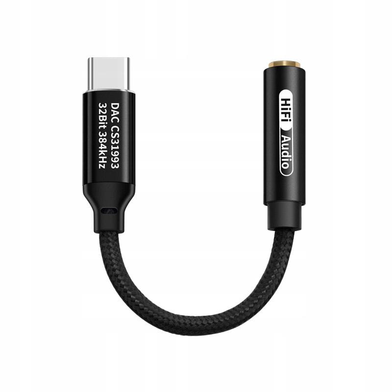 Wzmacniacz Sygnału Audio DAC na USB-C 32-BIT 384 kHz - CS31993  - Czarny