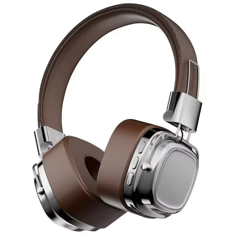 Słuchawki Skórzane Bezprzewodowe Nauszne — Bluetooth 5.3