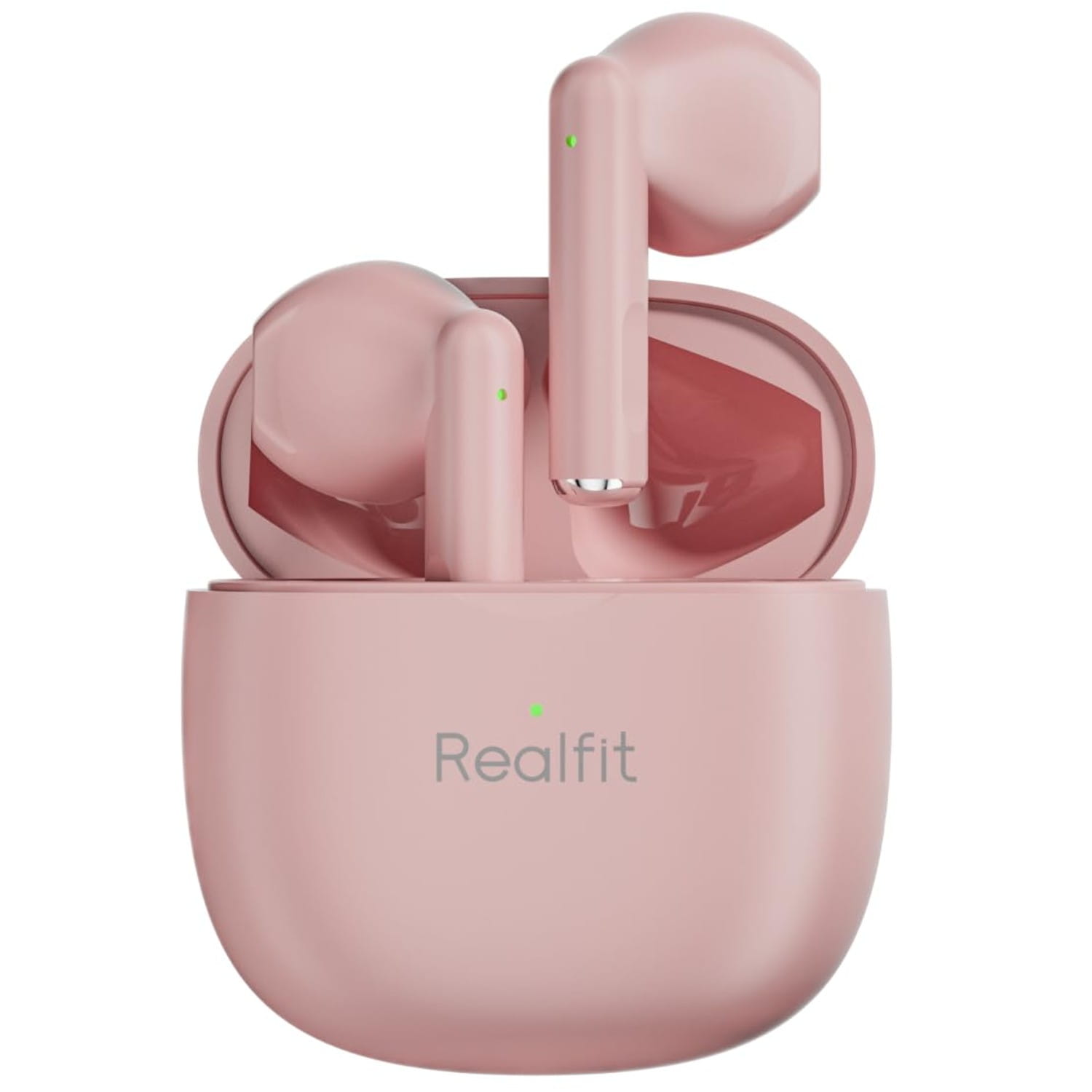 Słuchawki Premium Bezprzewodowe Douszne - Realfit F1 - Różowe 