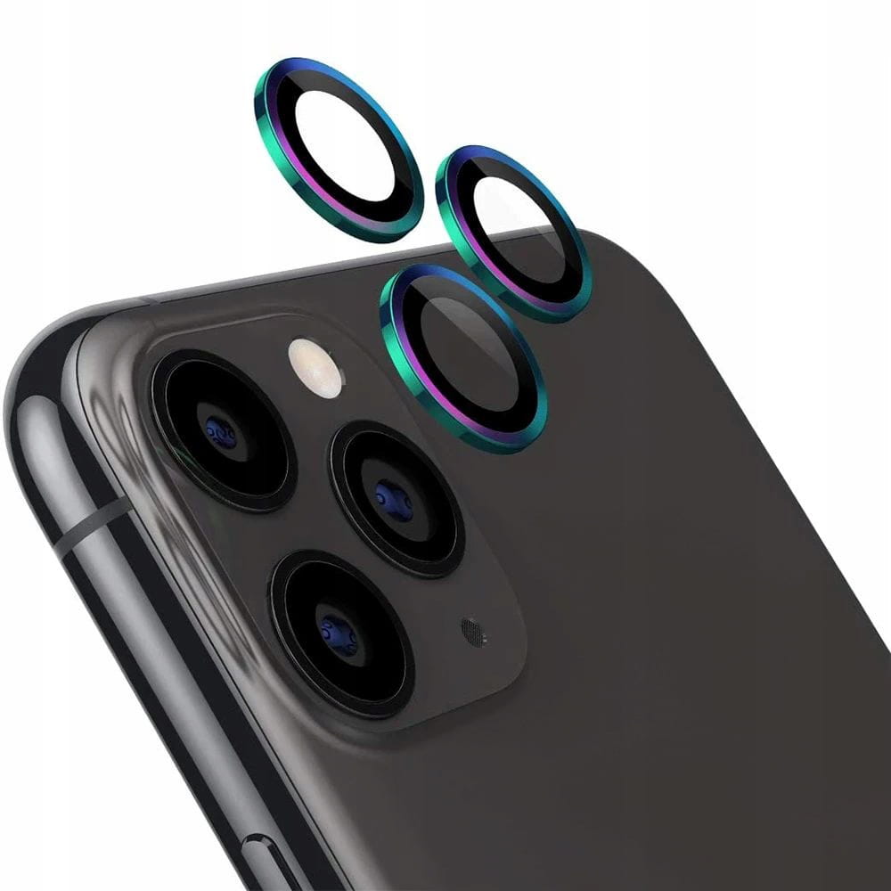 Ring ze Szkłem Hartowanym na Obiektyw Aparatu - iPhone 16 Pro - Tęczowy