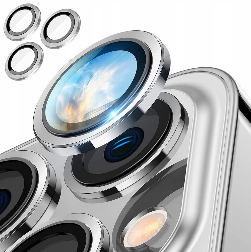 Ring ze Szkłem Hartowanym na Obiektyw — ochrona rantów iPhone 16 Pro Max