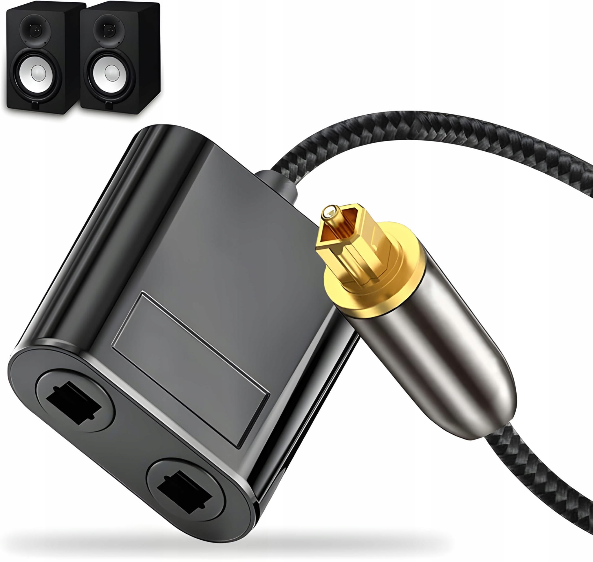 Rozdzielacz Optyczny, Splitter Audio SPDIF (TOSLINK) 1x2 - podłącz jedno źródło do dwóch odbiorników